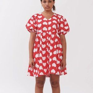 Lazy Oaf Red Heart Print Dress